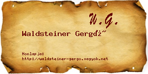 Waldsteiner Gergő névjegykártya